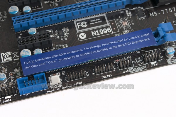 MSI Z77A GD80 Board PCI Keterangan