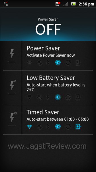 Sony Xperia U Powersaving