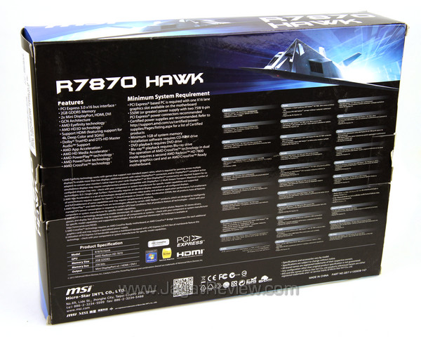 msi hd 7870 hawk back-side box msi hd 7870 hawk back side