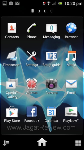 Sony Xperia Neo L App Drawer