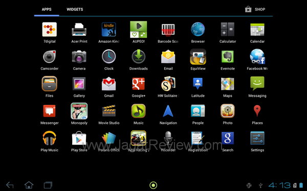 Acer Iconia A701 - App Drawer Acer Iconia A701 App Drawer