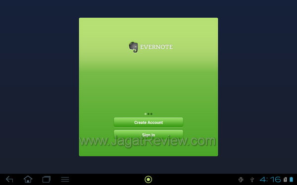 Acer Iconia A701 Evernote