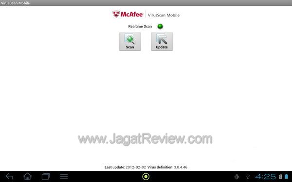 Acer Iconia A701 McAfee VirusScan