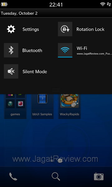 Blackberry 10 Drop Down Menu