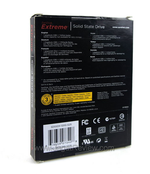 Sandisk Extreme - Kemasan Belakang Sandisk Extreme Kemasan Belakang