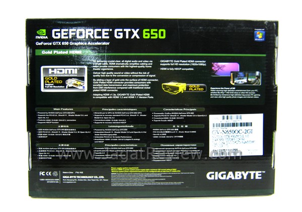 Gigabyte GTX650 OC2GB 17