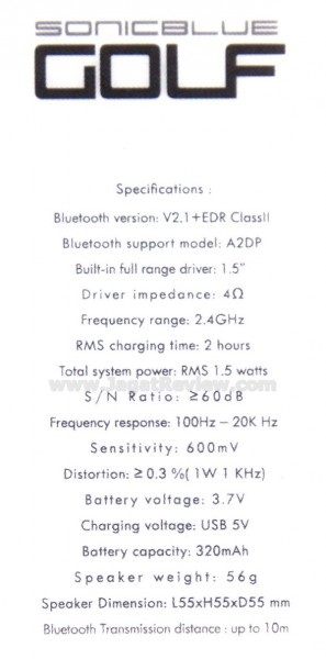 sonicgear BlueGolf  3 sonicgear BlueGolf 31