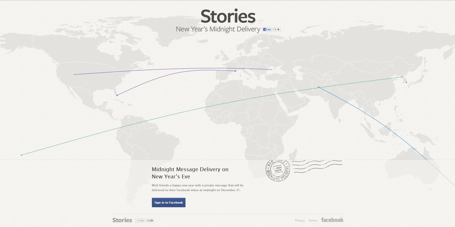 Facebook Stories: Cara Mudah Mengucapkan Tahun Baru di Facebook 5 MidnightMessageDelivery