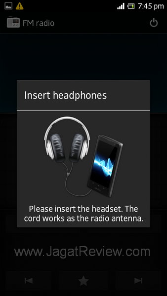 Sony Xperia SL FM Radio