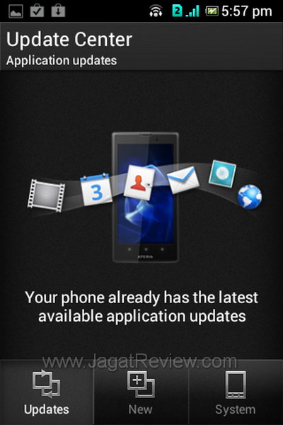 Sony Xperia Tipo Dual Apps Update Center
