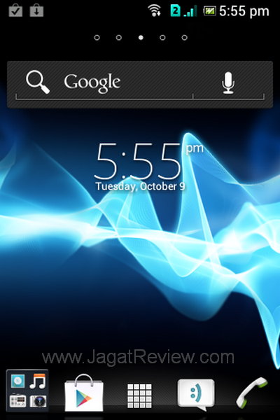 Sony Xperia Tipo Dual Homescreen Utama