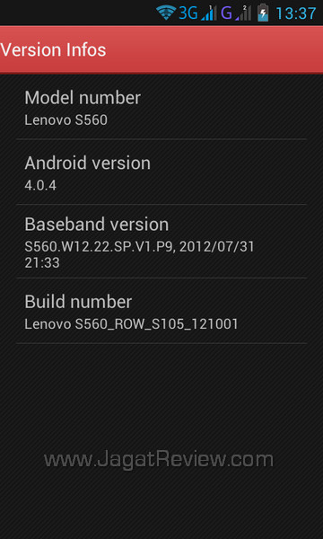 lenovo s560 about lenovo s560 about