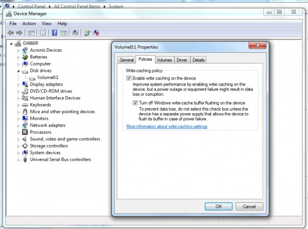 trick Windows Write-Cache Buffer Flush trick Windows Write Cache Buffer Flush