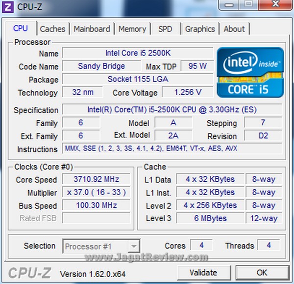 AMD FX 8350 CPUZ 2500K cpu 3710