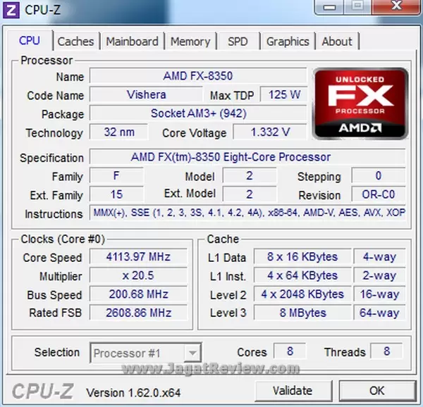 AMD FX 8350 CPUZ cpu 4113