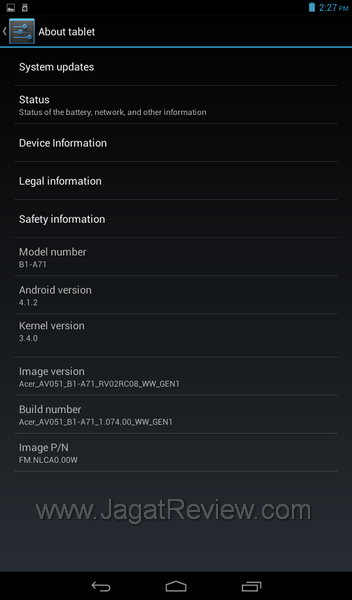 Acer Iconia B1 About