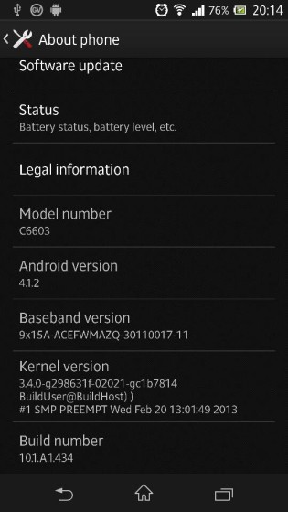 Firmware XperiaZ