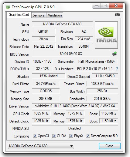 TechPowerUp GPU-Z 0.6.9 Dirilis 7 GPU Z069