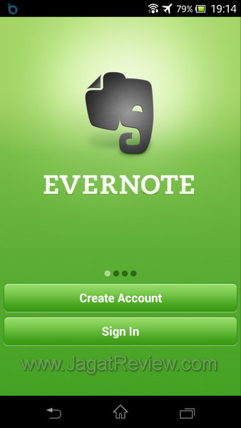 Sony Xperia V App Evernote