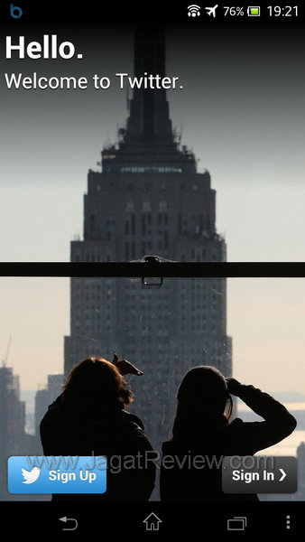 Sony Xperia V App Twitter