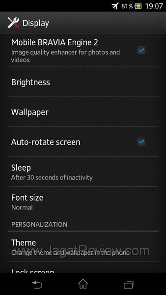Sony Xperia V - Display Sony Xperia V Display