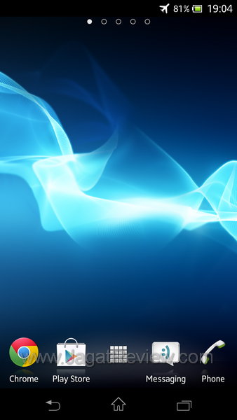 Sony Xperia V - HomeScreen 1 Sony Xperia V HomeScreen 1