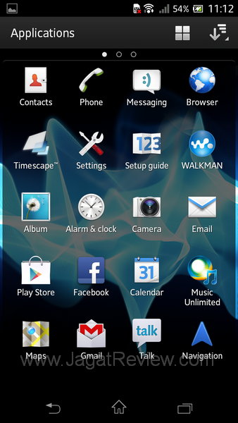 Sony XperiaTX - App Drawer Sony XperiaTX App Drawer