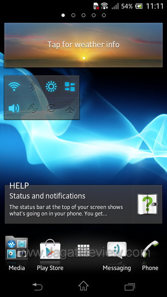 Sony XperiaTX - Homescreen 1 Sony XperiaTX Homescreen 1