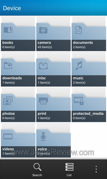 Blackberry Z10 Apps File Manager