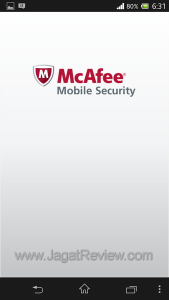 Sony Xperia Z App McAfee
