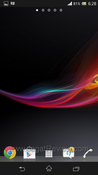 Sony Xperia Z - Homescreen 1 Sony Xperia Z Homescreen 1