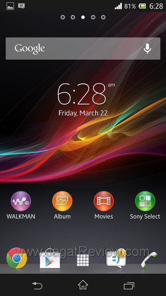 Sony Xperia Z - Homescreen Utama Sony Xperia Z Homescreen Utama