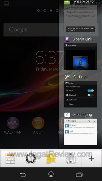 Sony Xperia Z - Recent App Sony Xperia Z Recent App