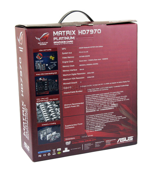 asus matrix hd 7970 platinum back box asus matrix hd 7970 platinum back