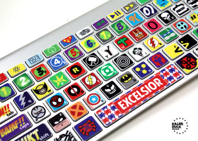 Hias Keyboard Komputer Anda dengan Stiker Simbol Superhero Ini 3 comic book keyboard 1