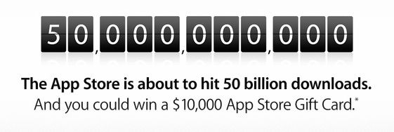 USD10.000 Untuk Pendownload ke-50 Milyar di Apple Store 22 13.05.02 50B