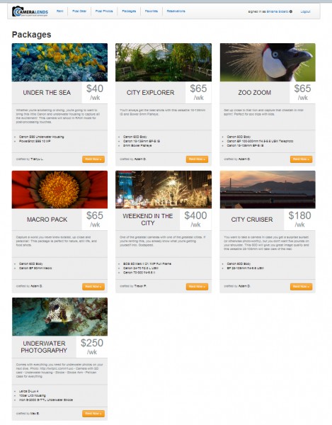 Cameralends Packages