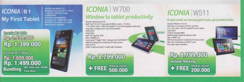 Daftar Lengkap Promo Murah FKI 2013 – PART 1 2 Acer FKI 2013 tablet