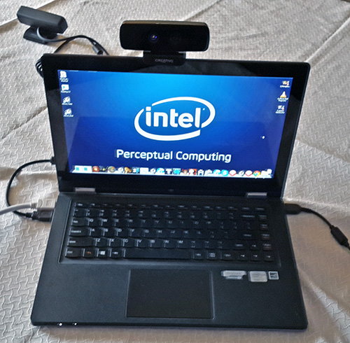 Creative SenZ3D on notebook