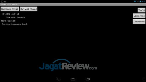 Snapdragon 800 Workshop: Benchmarking Prosesor Berarsitektur ARM Terkencang! 6 Snapdragon 800 LinPack Single