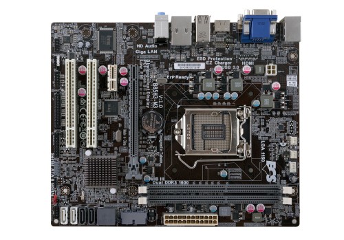 Motherboard B85 dari ECS, dengan komponen regulator daya yang minimal - perlu ekstra hati-hati melakukan tuning prosesor di motherboard seperti ini