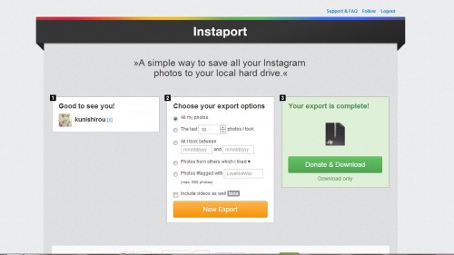 Tips: Backup Foto Instagram Anda 5 instaport-download