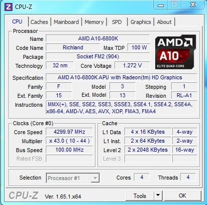 Performa GPU AMD Radeon HD 8670D vs Graphics Card 2 6800K_CPUz