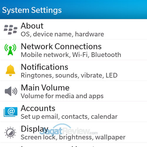 Blackberry Q5 - Settings