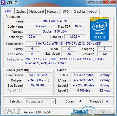 Review Prosesor Intel Core i5 4670: Haswell Non-K Dengan Performa Ekstra 2 Core_i5_4670_CPUZ_cpu-3392