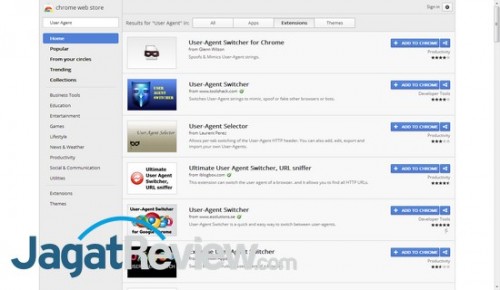 Mode Mobile: Internet Kencang dan Kuota Irit 6 Terdapat banyak add-on untuk mengubah User Agent di Chrome.