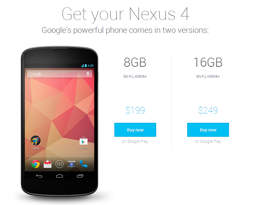 Google Potong Harga Nexus 4 Hingga $100! 20
