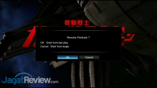 Seperti media player pada umumnya, bila PlayOn! HD3 mendeteksi file yang telah pernah Anda putar sebelumnya, sistem akan langsung menampilkan menu ini.