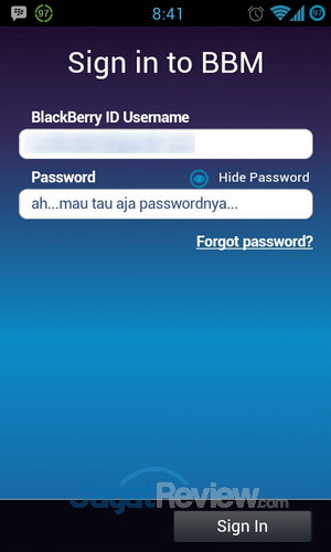 BBM Ditunda karena Android? Ini Penjelasannya... 2 BBM for Android - Sign In