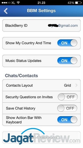 Preview BlackBerry Messenger untuk iOS 6 Bagian